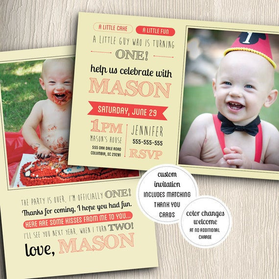 1 Year Old Birthday Invitations
 Etsy Your place to and sell all things handmade