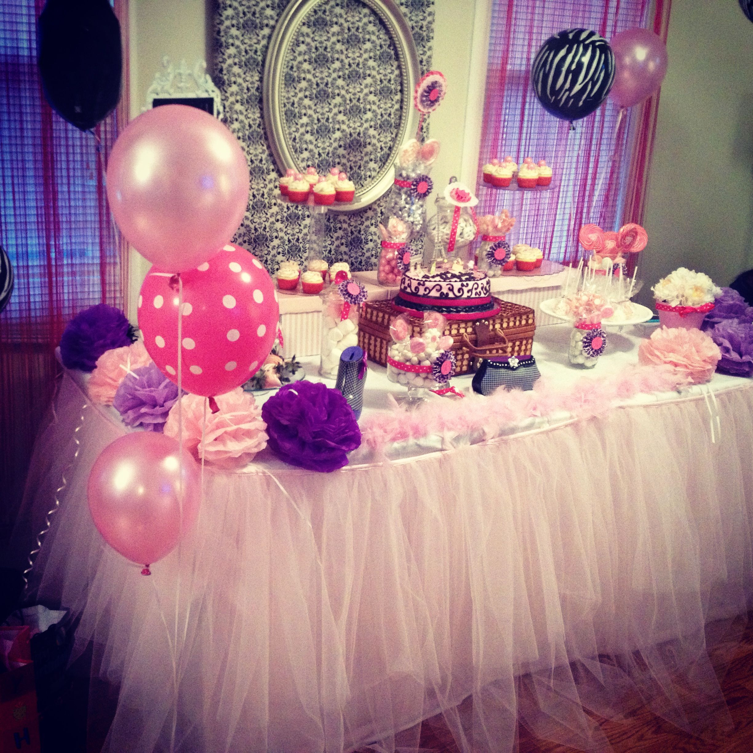 12 Year Old Girl Birthday Party
 Candy table for a twelve years old girl