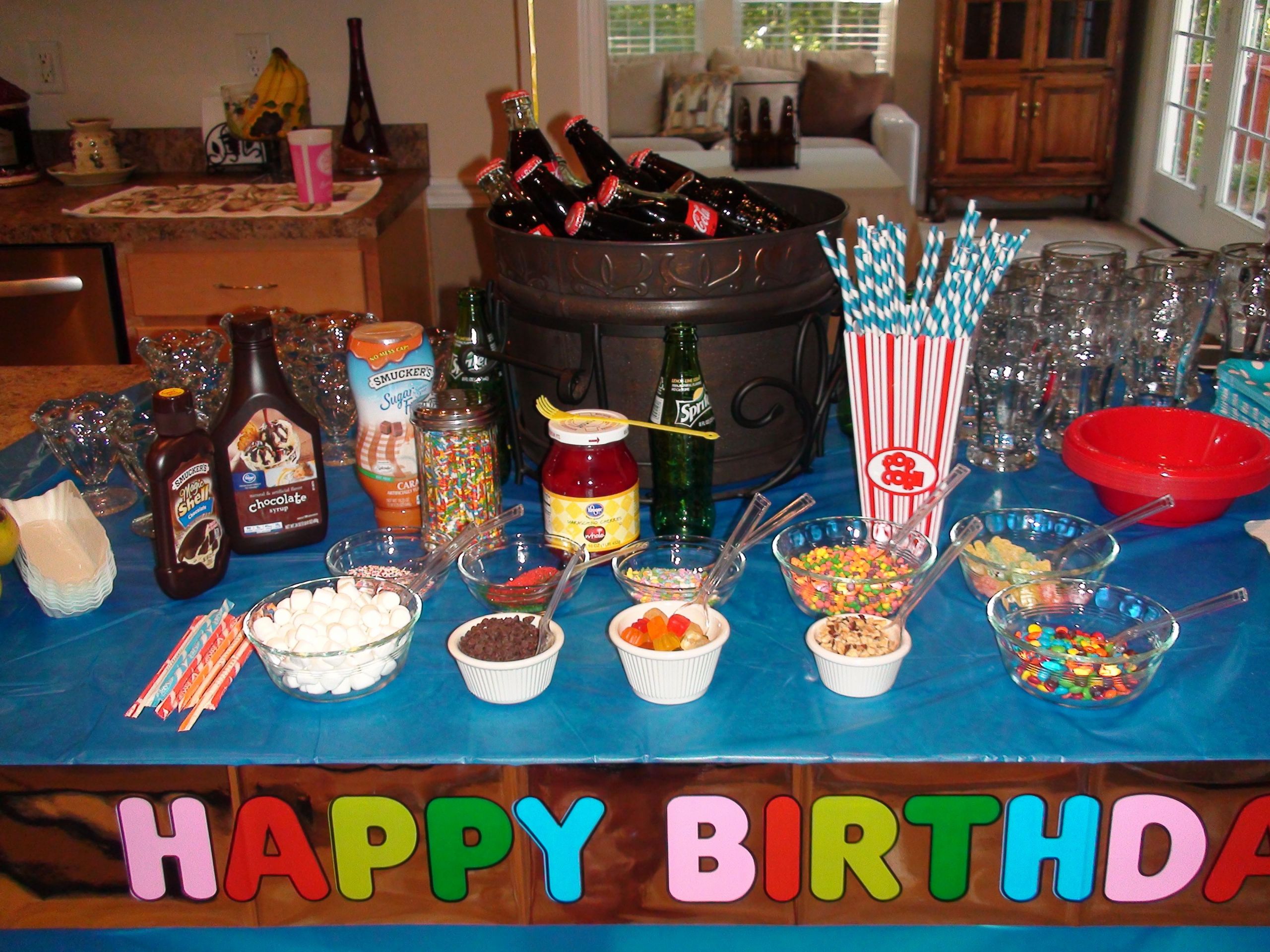 12 Year Old Girl Birthday Party
 12 year old party root beer floats banana splits ice