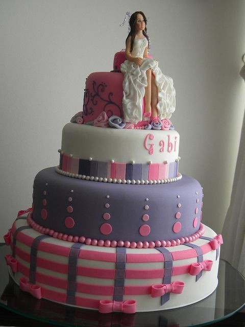 15th Birthday Cakes
 Bolo 15 anos Gabriela