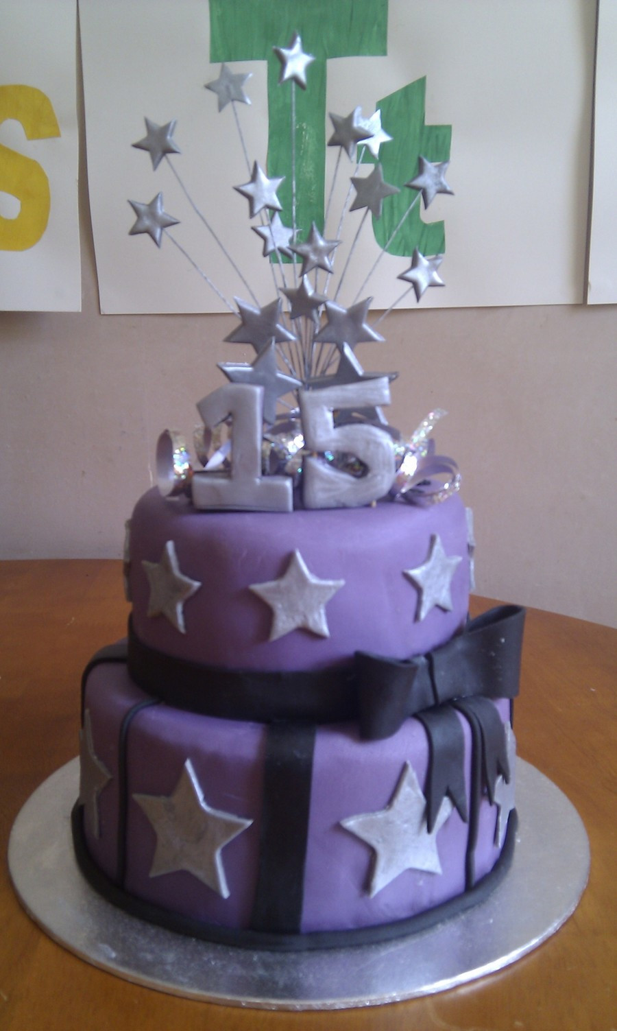 15th Birthday Cakes
 Purple 15Th Birthday Cake CakeCentral