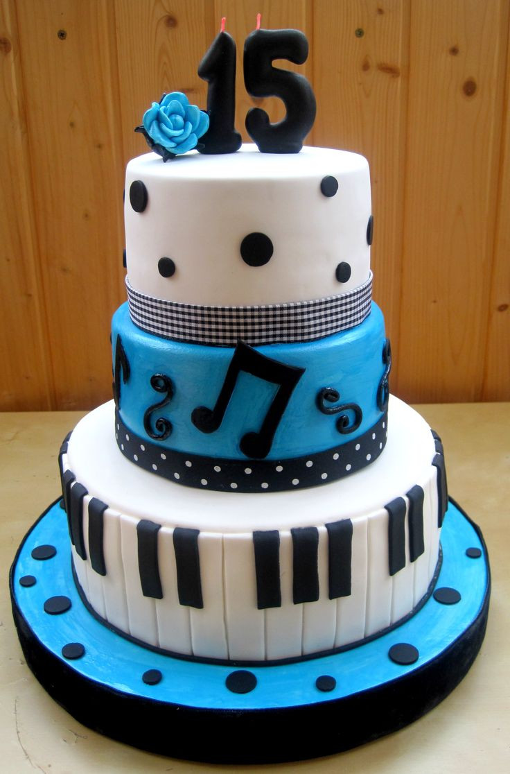 15th Birthday Cakes
 music cake 15th birthday cake Color Pinterest