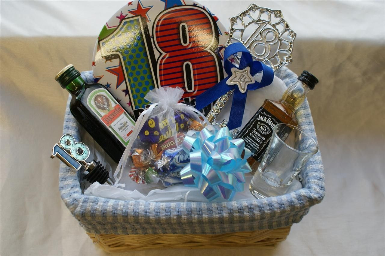 18Th Birthday Party Ideas For A Boy
 Personalised 18th Birthday Gift Basket for Boys