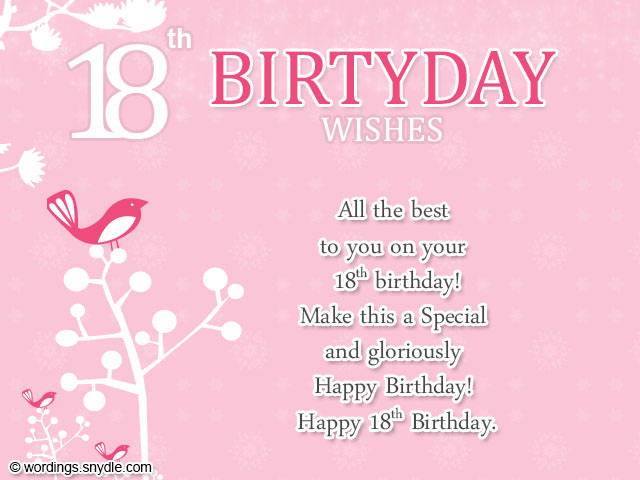 18th Birthday Wishes For Daughter
 18th Birthday Wishes Greeting and Messages Wordings and