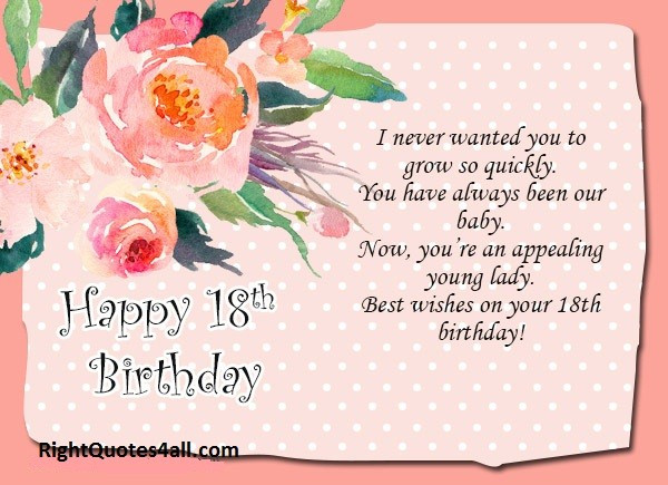 18th Birthday Wishes For Daughter
 100 Best Happy 18th Birthday Wishes Quotes Status