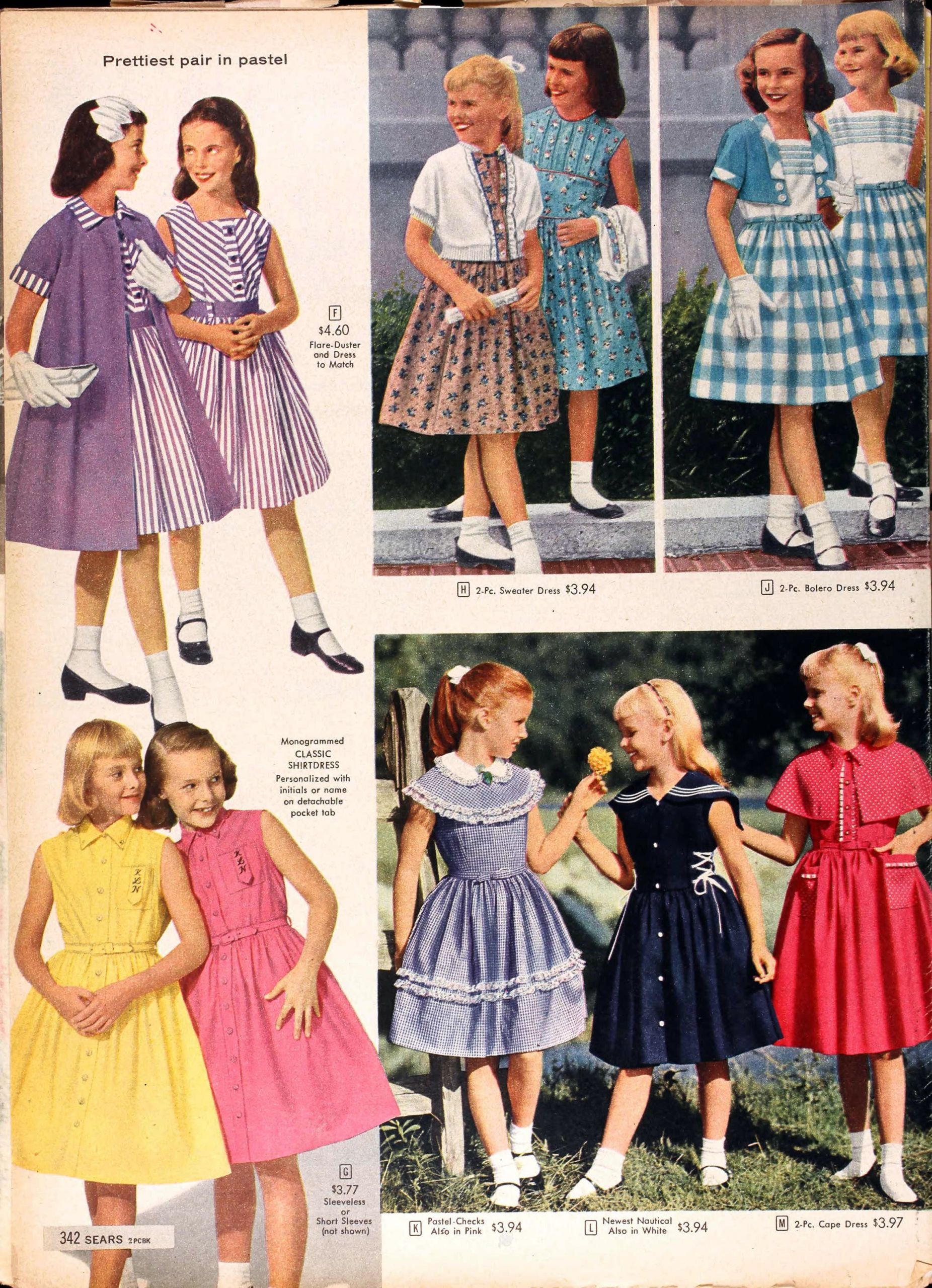1950S Children Fashion
 Sears Catalog Spring Summer 1958 Girls Dresses in 2019