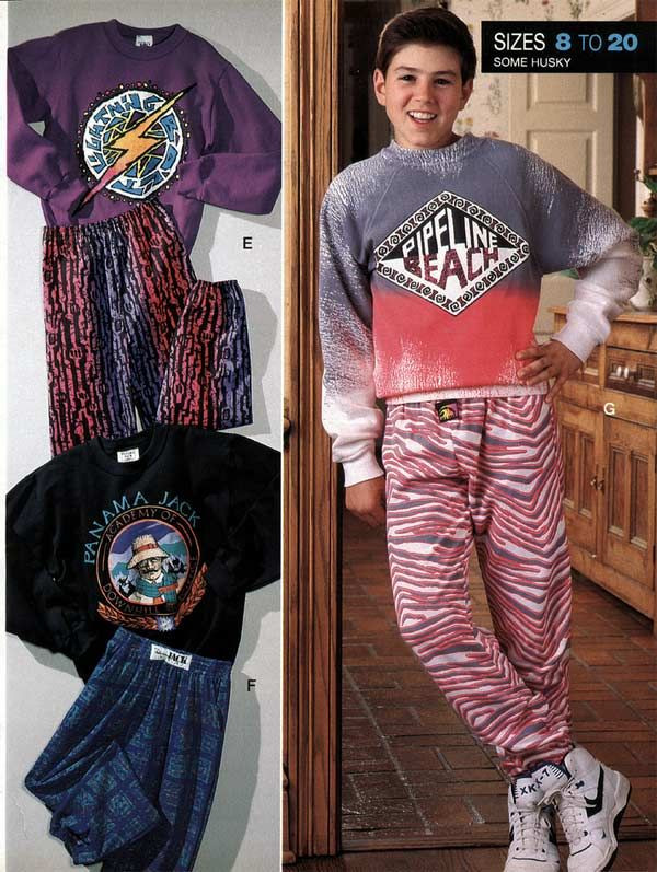 1990S Kids Fashion
 Crewneck sweatshirts with graphic print