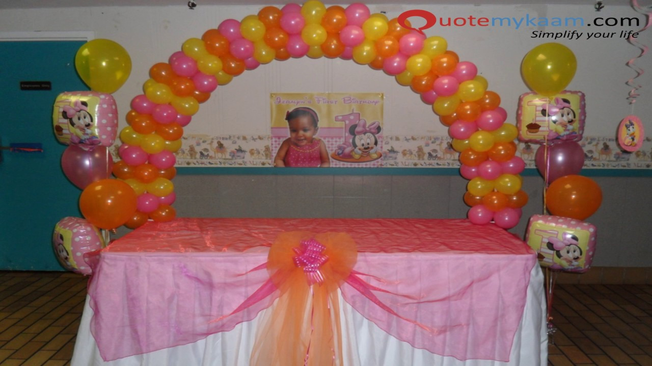 1st Birthday Decorating Ideas
 Baby Girl 1st Birthday Decoration Ideas