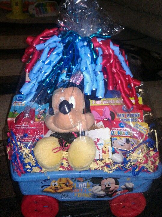 1St Birthday Gift Basket Ideas
 Mickey Mouse t basket handmade by me