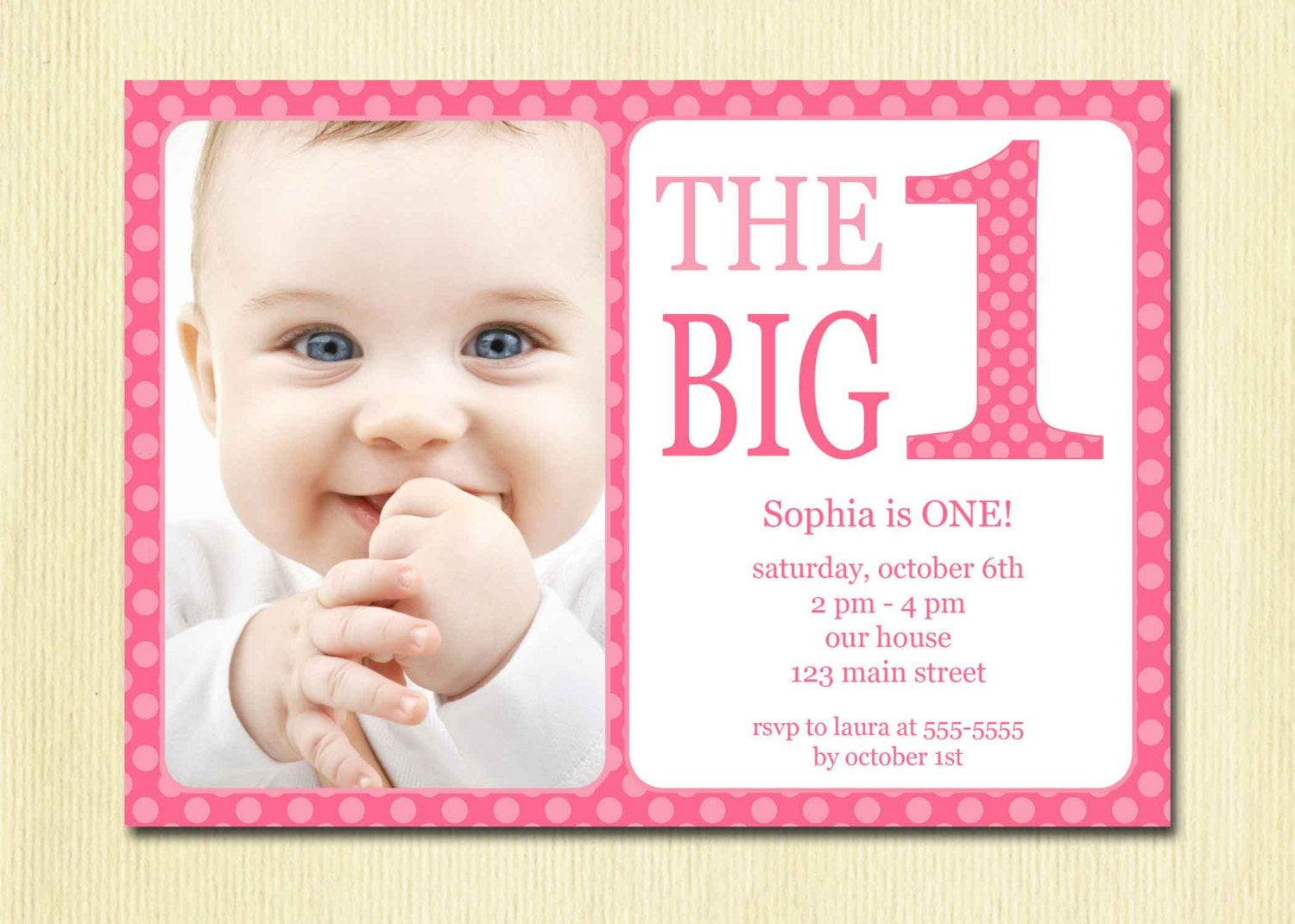 1st Birthday Invitations Girl
 First Birthday Baby Girl Invitation DIY Printable