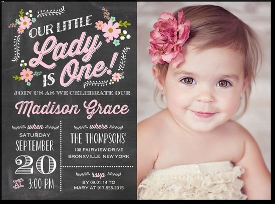 1st Birthday Invitations Girl
 I want these to be the invites for Ella s bday