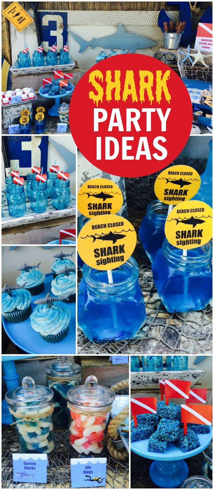 1St Birthday Pool Party Ideas
 This shark theme is perfect for a pool party See more