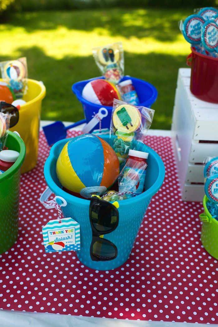 1St Birthday Pool Party Ideas
 Colorful Pool Themed Birthday Party