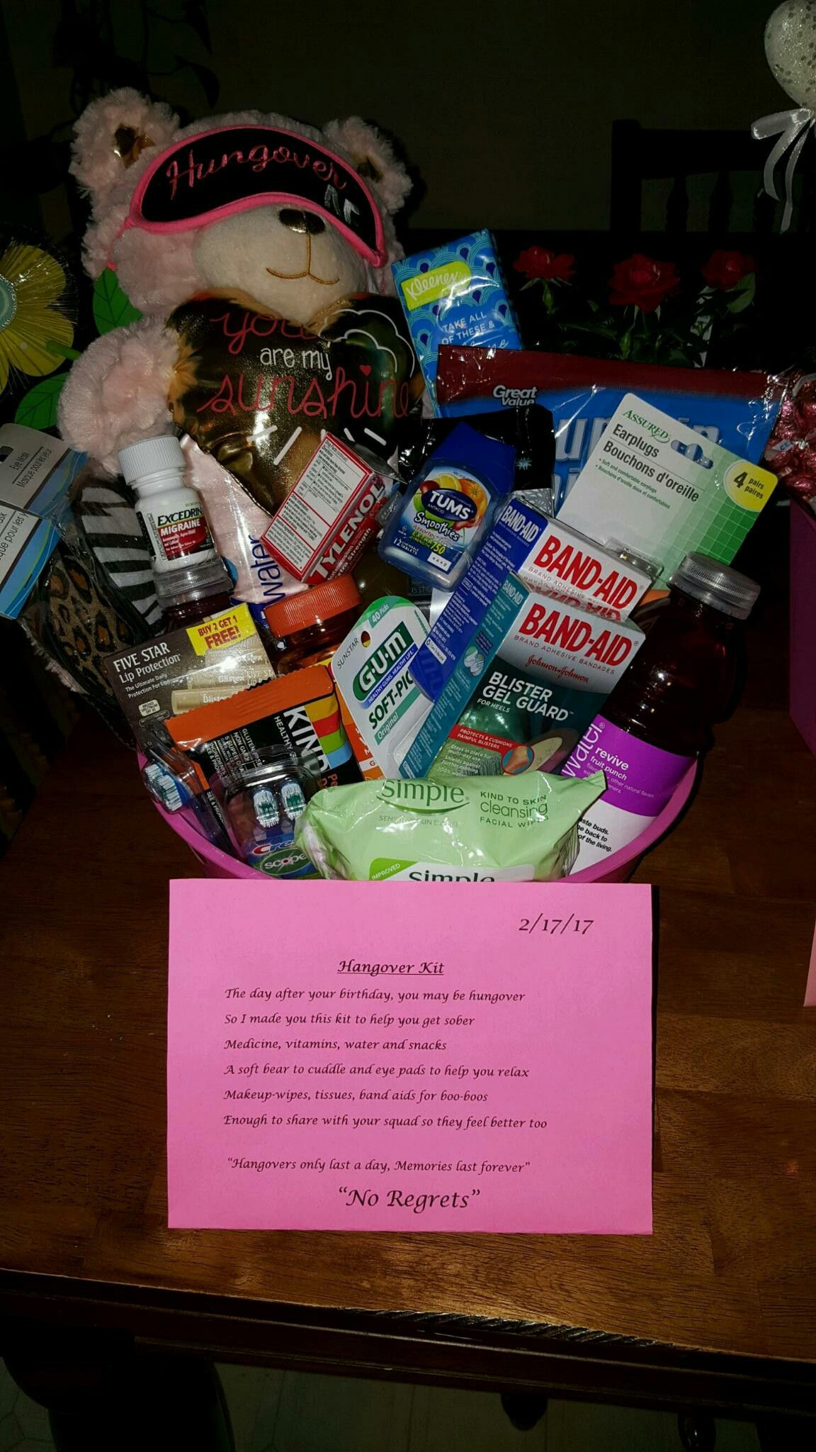 20Th Birthday Gift Ideas For Daughter
 Hangover kit I made for my daughters 21st birthday