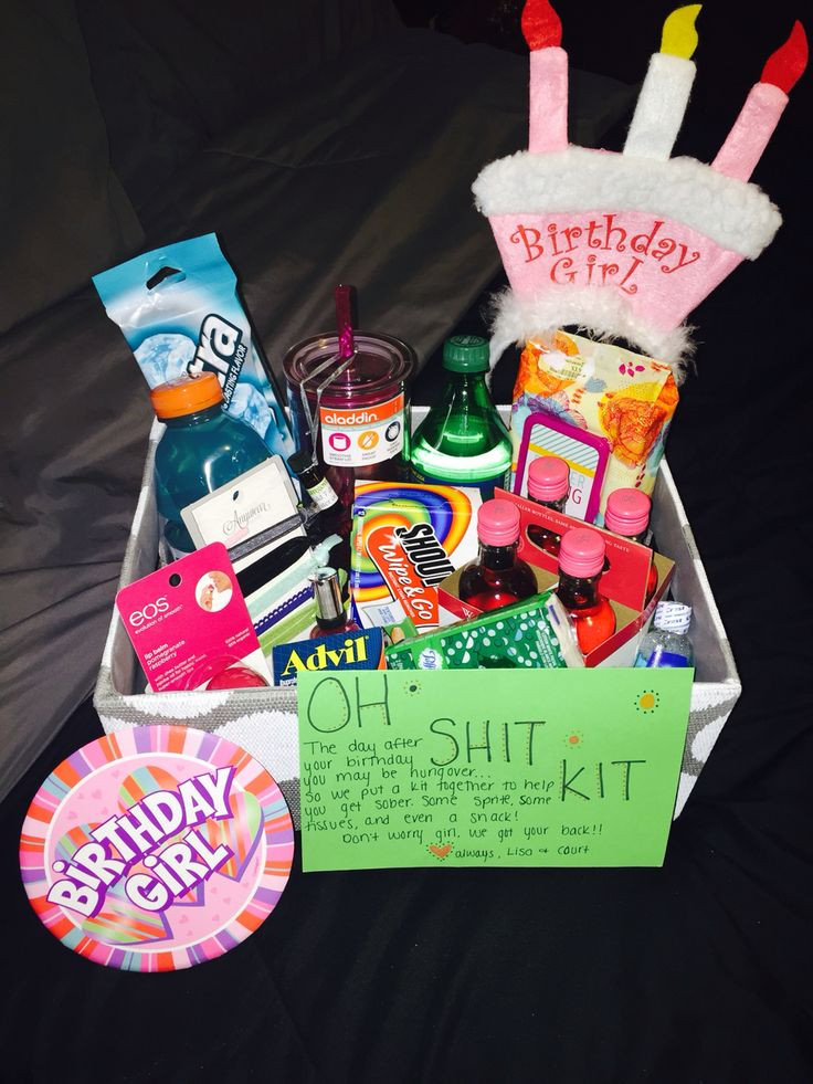 21St Birthday Gift Ideas For Girlfriend
 Bestfriend s 21st birthday "Oh Shit Kit" DIY