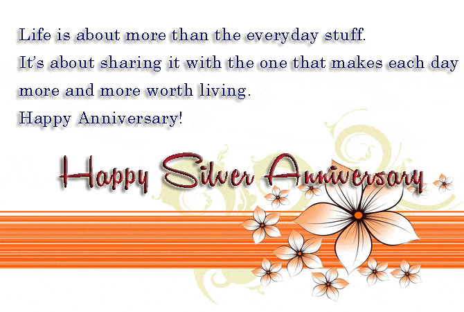 25Th Wedding Anniversary Quotes
 25th Wedding Anniversary Wishes Quotes for