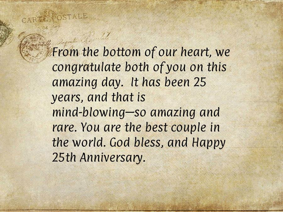 25Th Wedding Anniversary Quotes
 25th Wedding Anniversary Quotes Happy QuotesGram