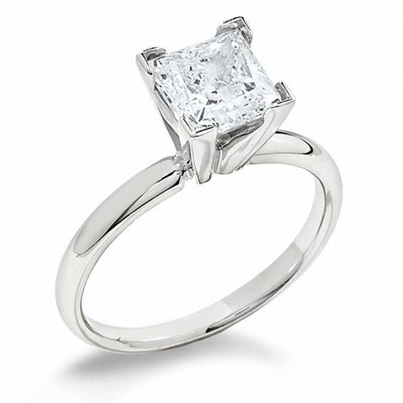 2ct Princess Cut Engagement Rings
 2 CT Princess Cut Diamond Solitaire Engagement Ring in
