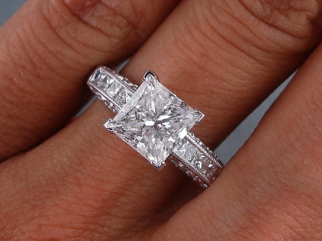 2ct Princess Cut Engagement Rings
 2 16 CARATS CT TW PRINCESS CUT DIAMOND ENGAGEMENT RING G