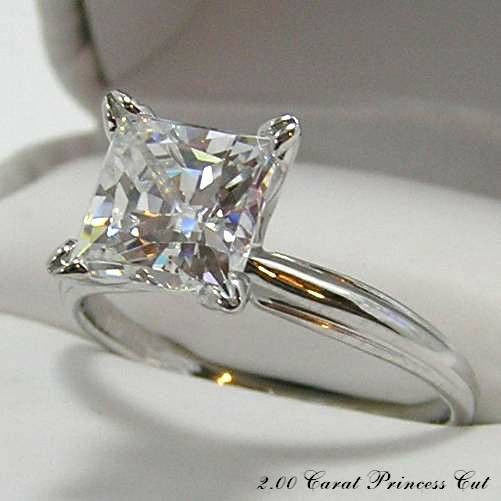 2ct Princess Cut Engagement Rings
 Pin on Wedding rings
