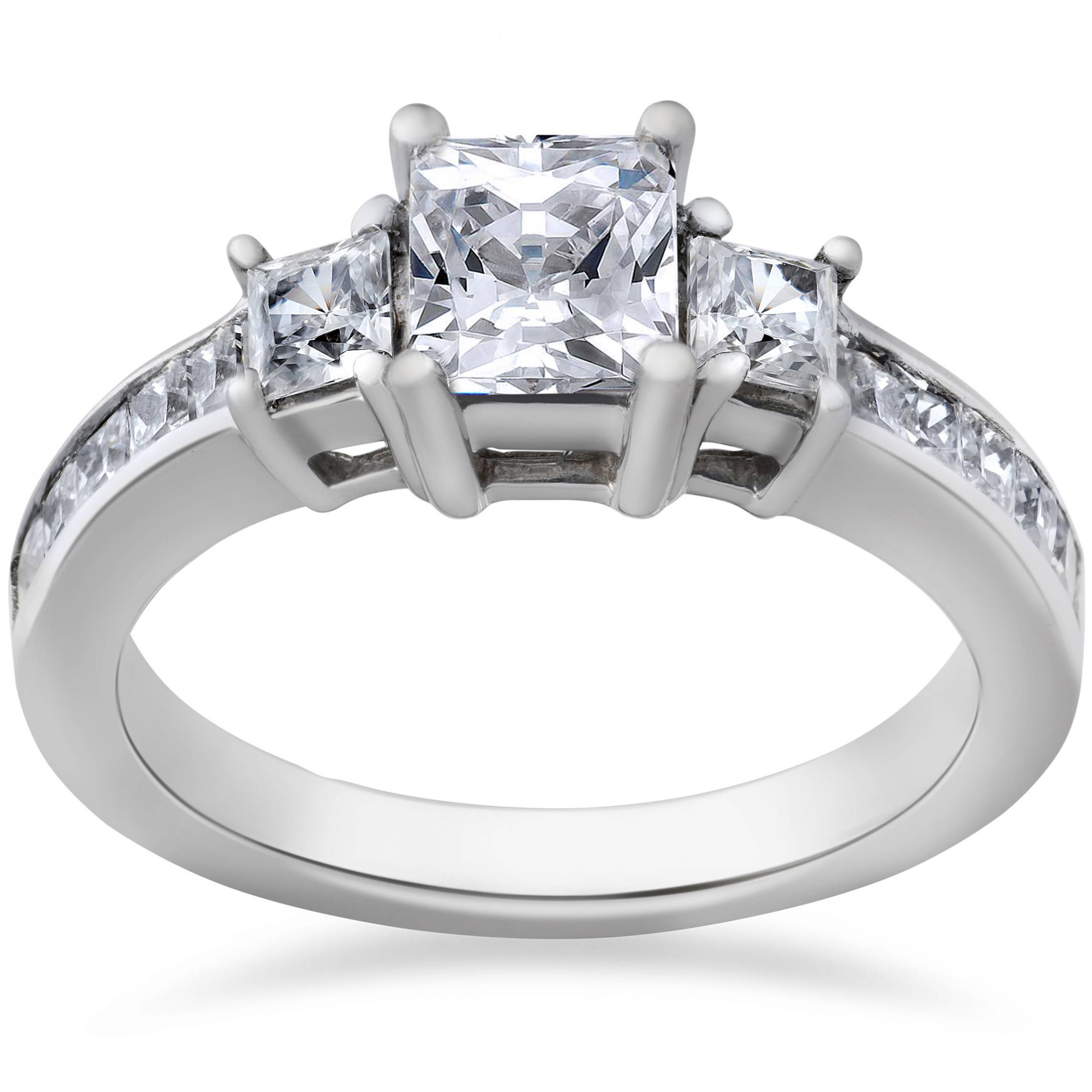 2ct Princess Cut Engagement Rings
 Princess Cut Diamond Engagement Ring 3 Stone 1 1 2ct 14k