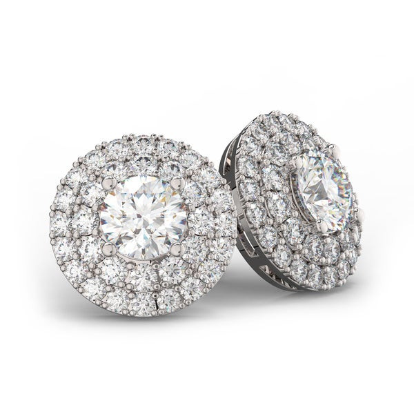 3 Carat Diamond Stud Earrings
 Shop 14K White Gold 3 Carat Diamond Halo Stud Earrings