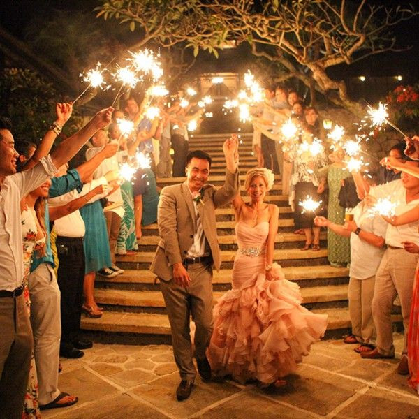 36 Inch Wedding Sparklers Cheap
 36 inch long wedding sparklers being used for an asian and