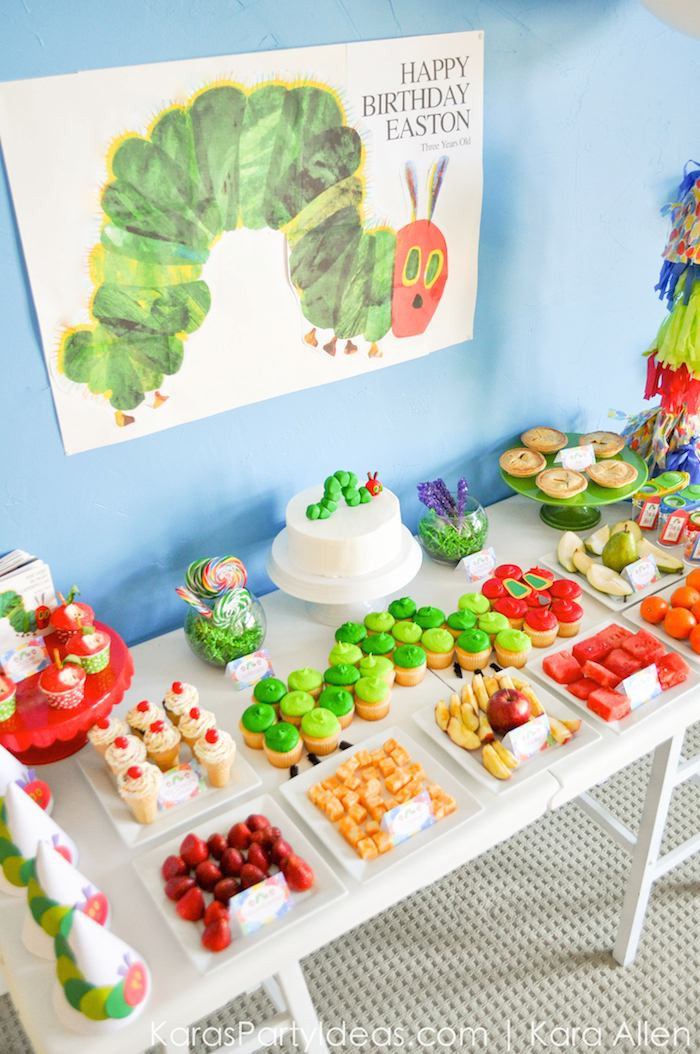 3Rd Birthday Party Food Ideas
 Kara s Party Ideas The Very Hungry Caterpillar 3rd