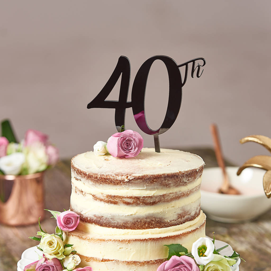 40 Birthday Cakes
 40th birthday cake topper by suzy q designs