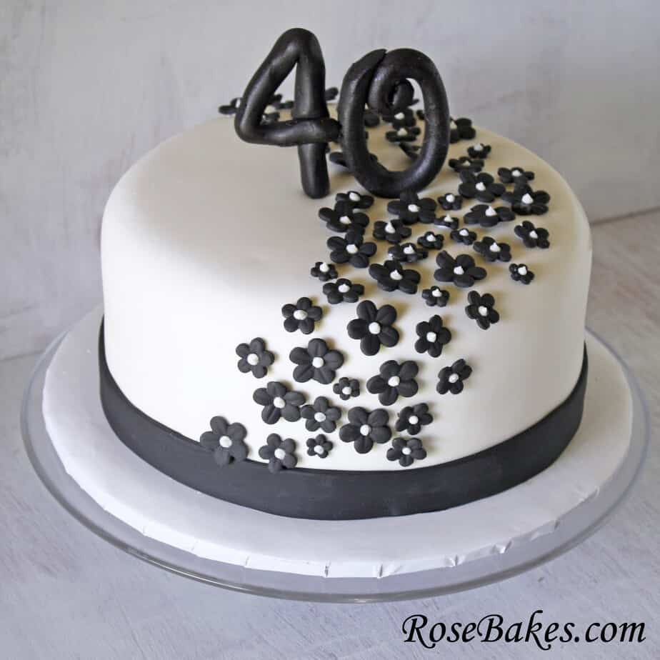 40 Birthday Cakes
 Black & White 40th Birthday Cake