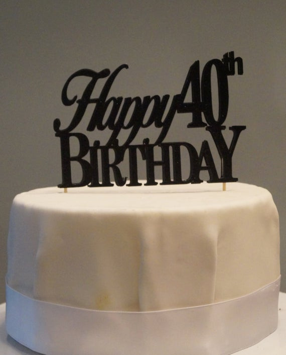 40th Birthday Cake Toppers
 All About Details Happy 40th birthday Cake Topper 1pc by