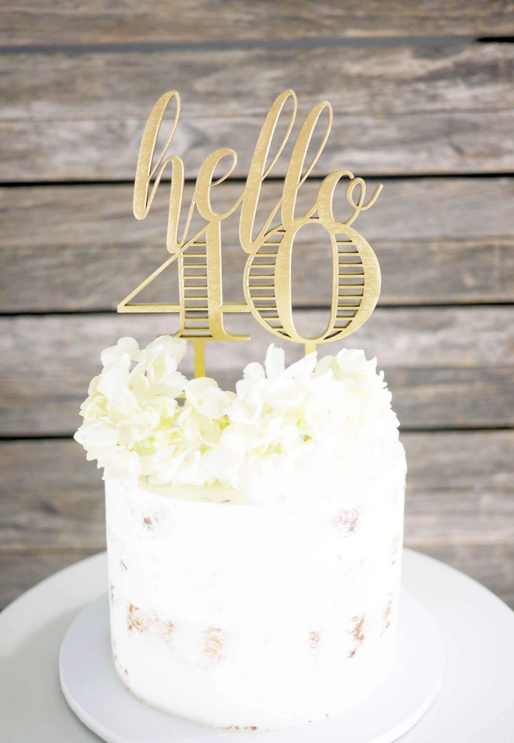 40th Birthday Cake Toppers
 Hello 40 Cake Topper 40th Birthday Cake Topper Modern