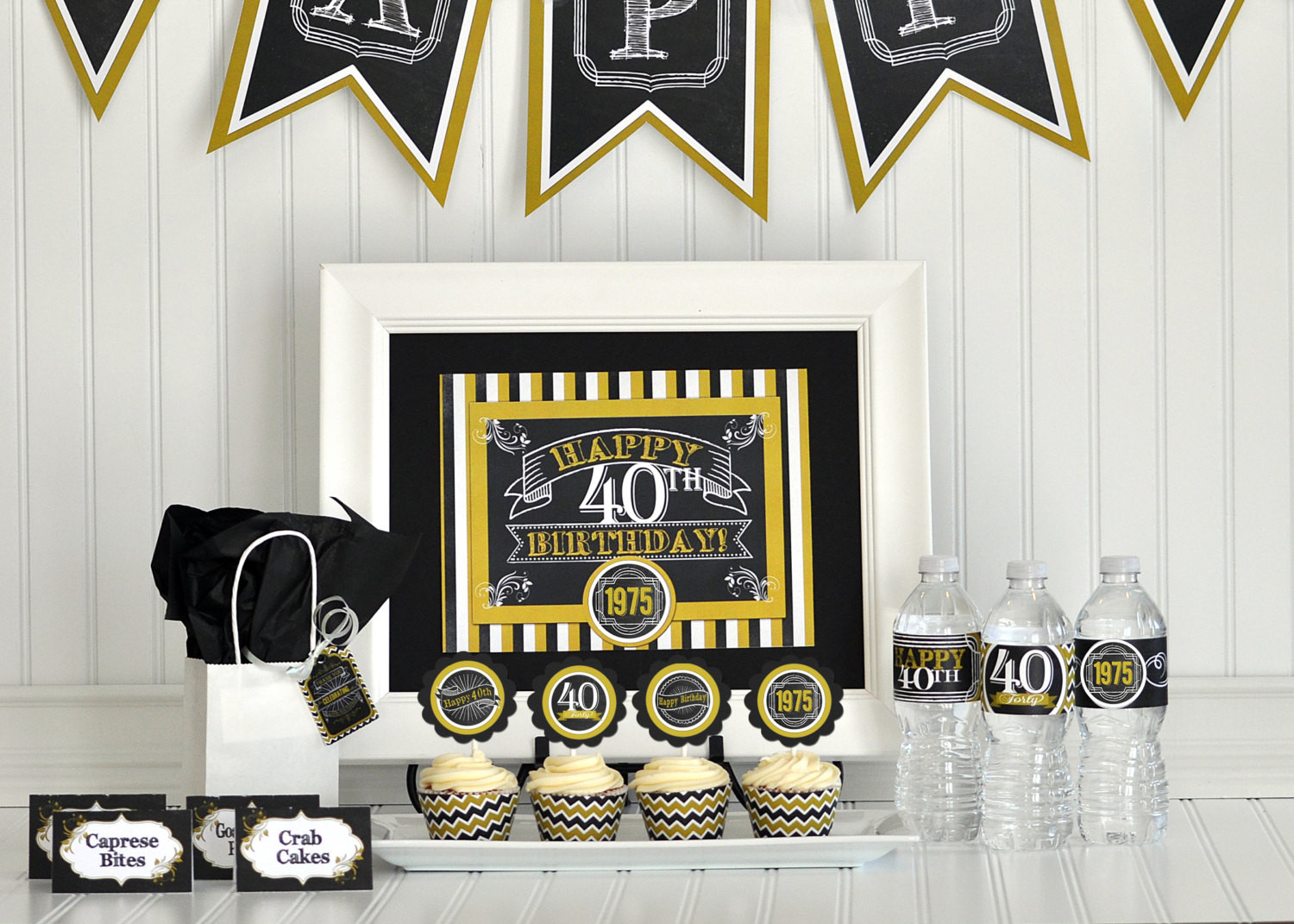 40th Birthday Party Decorations
 40th Birthday Party Package 40th Birthday by GracenLDesigns