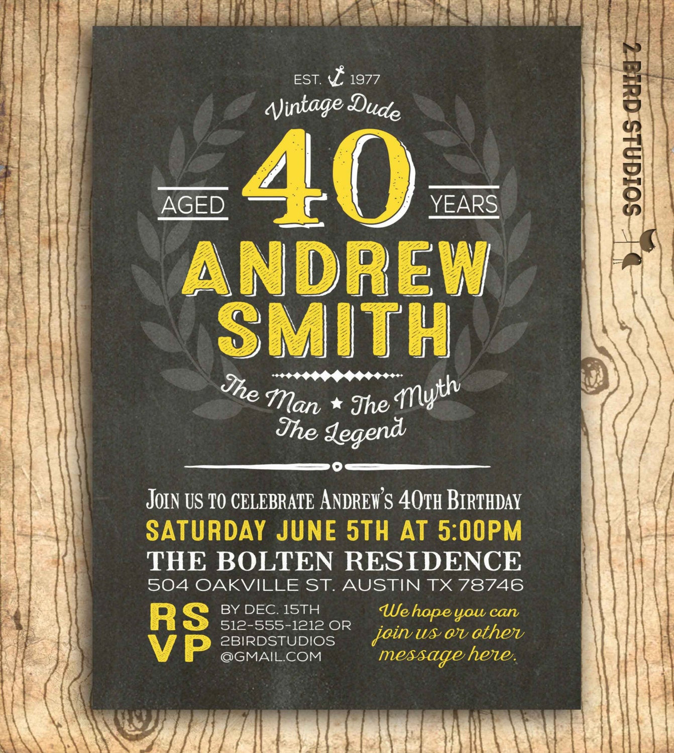 The Best 40th Birthday Party Invitations – Home, Family, Style and Art Ideas