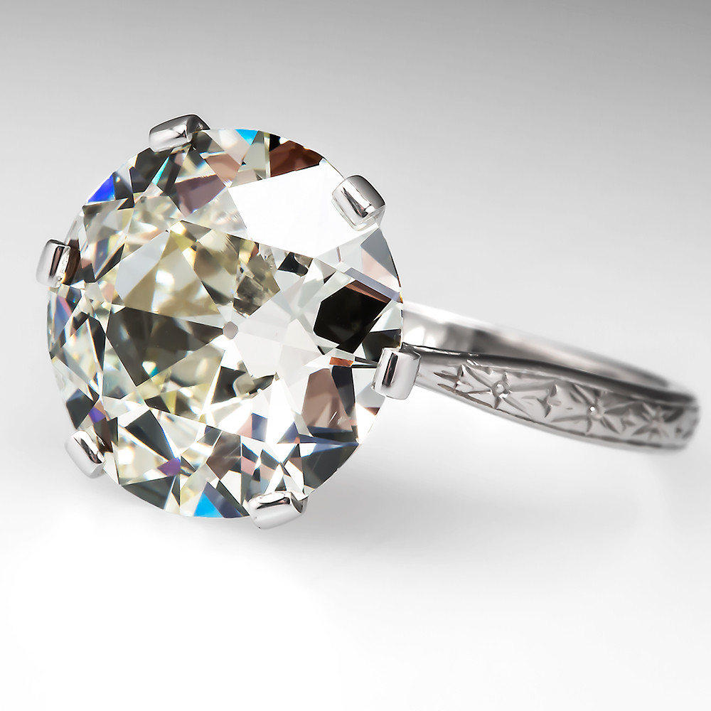 5 Carat Diamond Engagement Ring
 A Celebrity Worthy Antique 5 Carat Diamond Engagement Ring