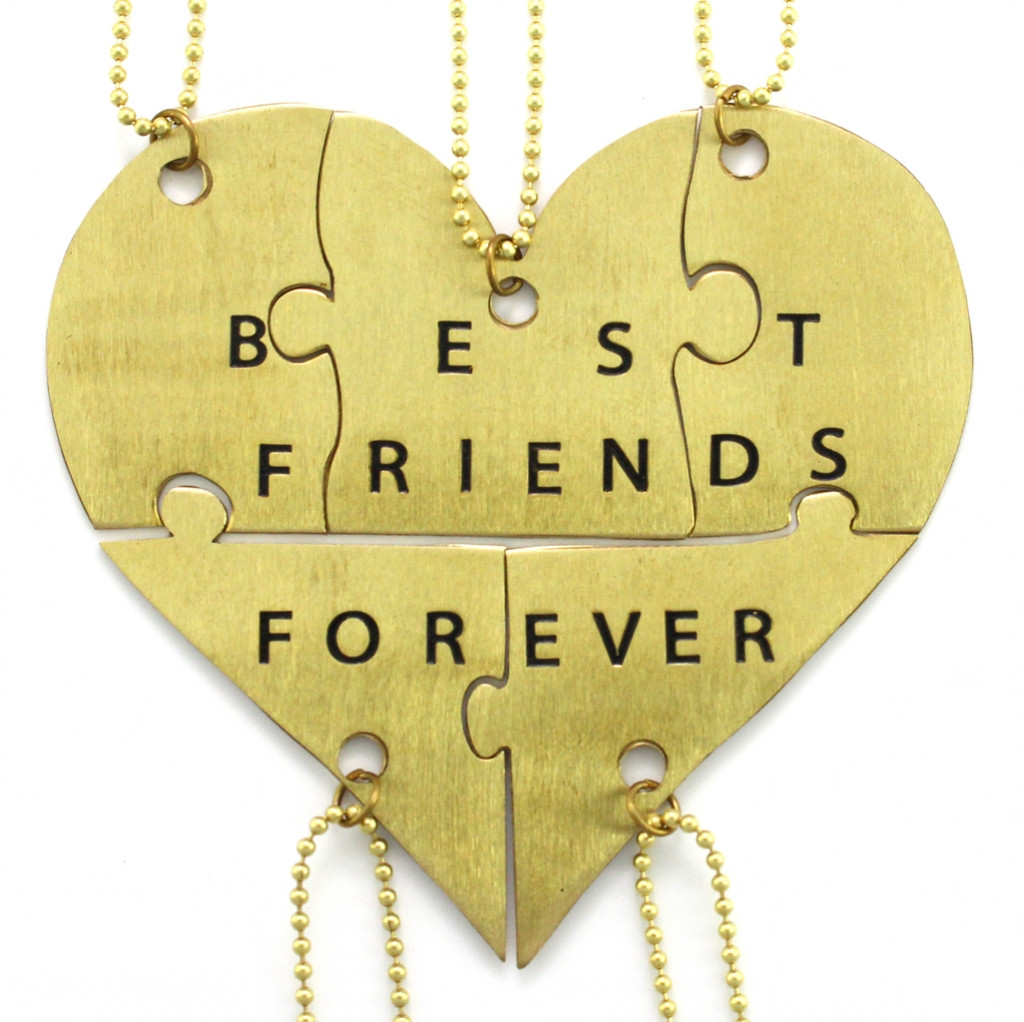 5 Piece Friendship Necklace
 Bijoux de Lou Brass Best Friends Forever 5 Piece