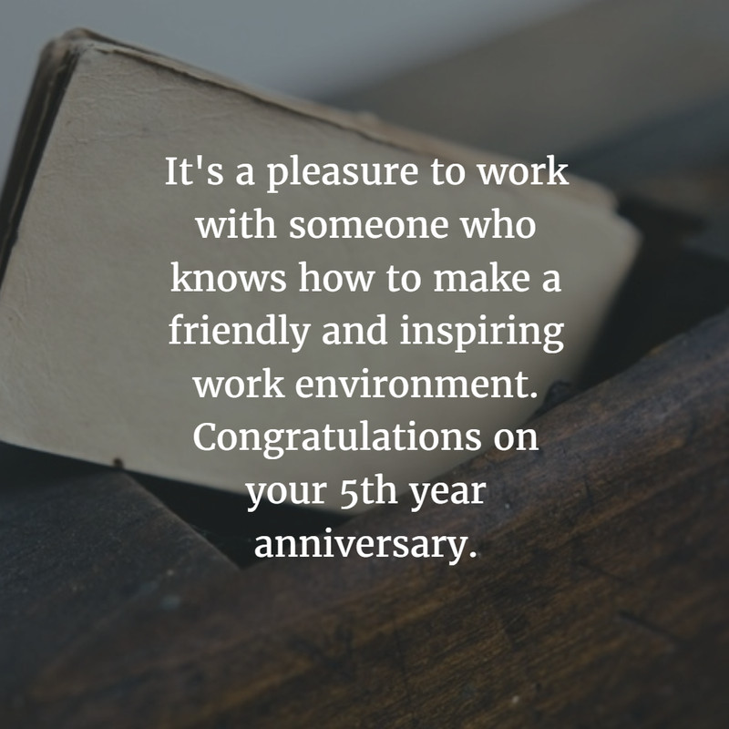 5 Year Work Anniversary Quotes
 28 Best Work Anniversary Quotes for 5 Years EnkiQuotes