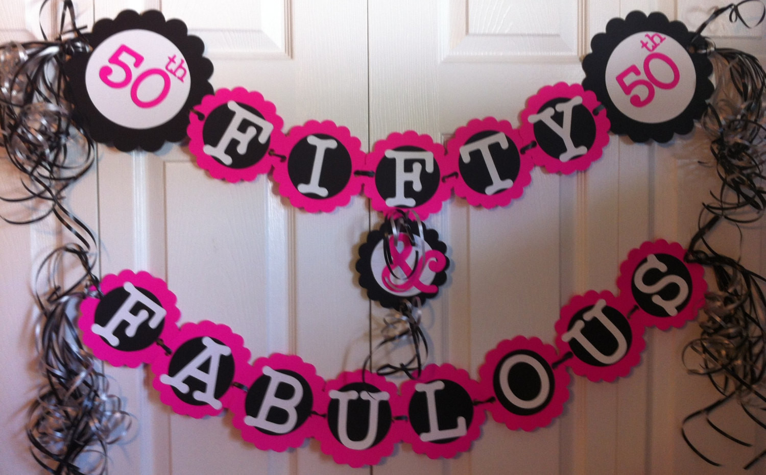 50 Birthday Party Decorations
 50th Birthday Decorations Party Banner Fifty & Fabulous