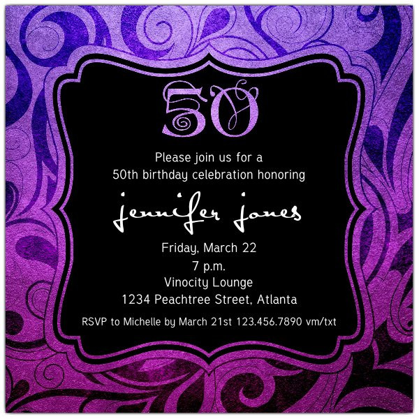 50th Birthday Invitation Template
 Brilliant Emblem 50th Birthday Party Invitations