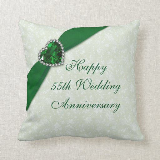 55Th Wedding Anniversary Gift Ideas
 Damask 55th Wedding Anniversary Throw Pillow