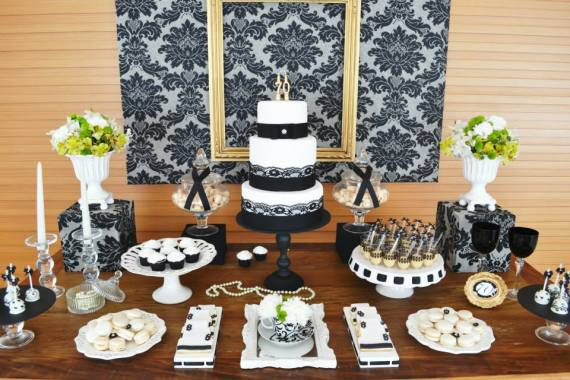 70 Birthday Party
 Birthday Party Ideas & Shops — Gold & Black Damask 70th