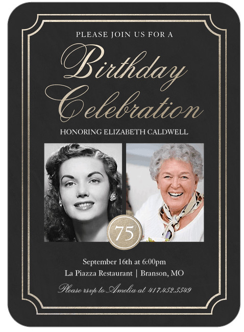 75th Birthday Party Invitations
 The Best 75th Birthday Invitations and Party Invitation