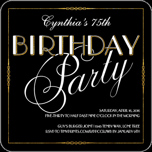 75th Birthday Party Invitations
 75th Birthday Invitations 50 Gorgeous 75th Party Invites