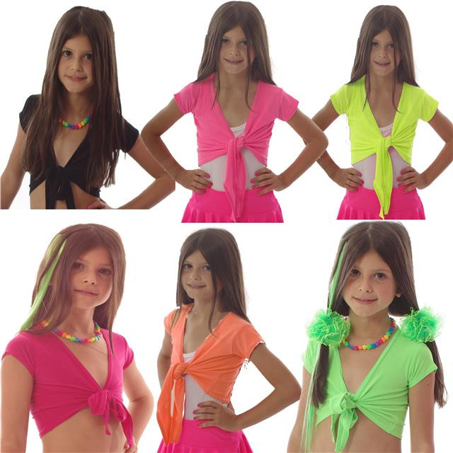 80'S Fashion For Kids
 NEON RARA SKIRT SHRUG TOP GIRLS tutu 80 S FANCY DRESS KIDS