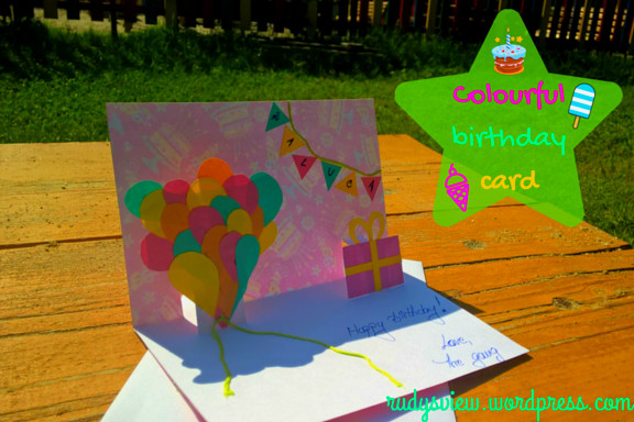 A Birthday Card
 September tutorial How to make a 3D birthday card – Rudy