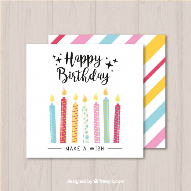 A Birthday Card
 Candle Vectors s and PSD files