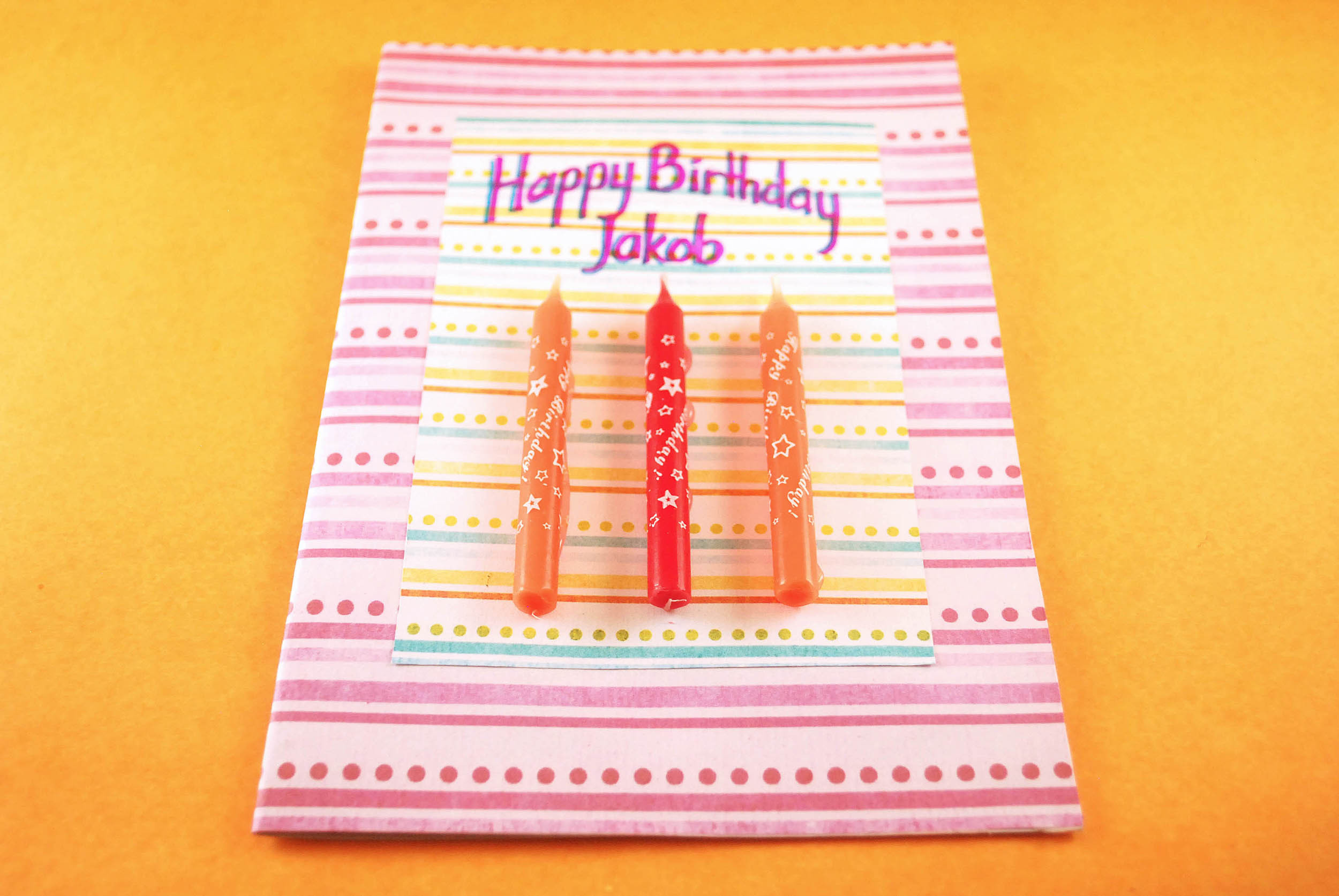 A Birthday Card
 How to Use Birthday Candles on a Homemade Card 10 Steps