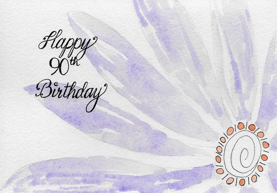 A Birthday Card
 90th Birthday Card PERSONALIZED for FREE With a Name Mom