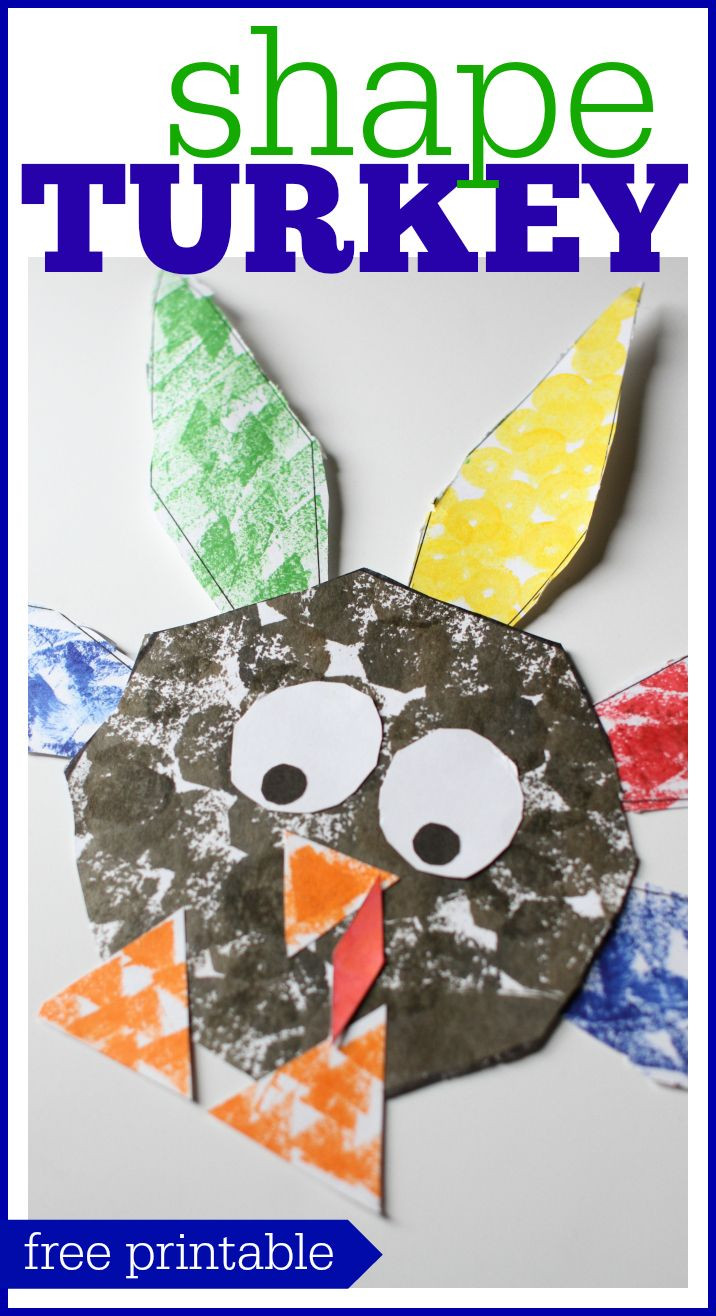 A Crafts For Preschoolers
 Shape Turkey for Preschoolers