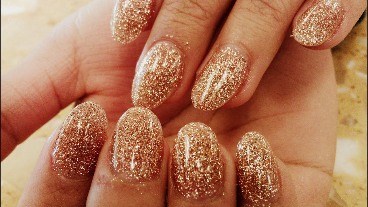 Acrylic Nail Designs Glitter
 GOLD GLITTER ACRYLIC NAIL DESIGNS HOW TO